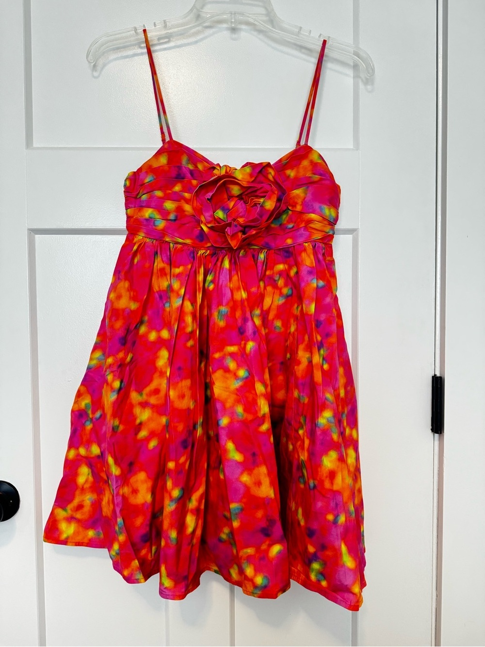 Amur CAMREIGH FLOWER MINI DRESS floral Pink & Orange Ruffled Sundress